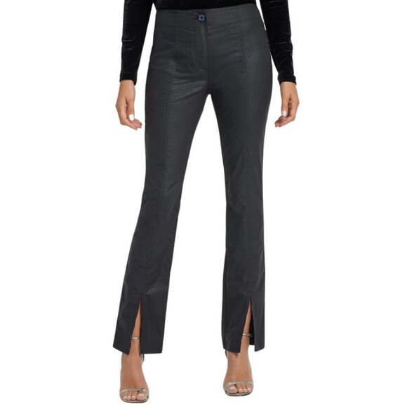 Anatomie Dominica Snake Embossed Slit Ankle Pant Large Black NEW $348 - Picture 1 of 13